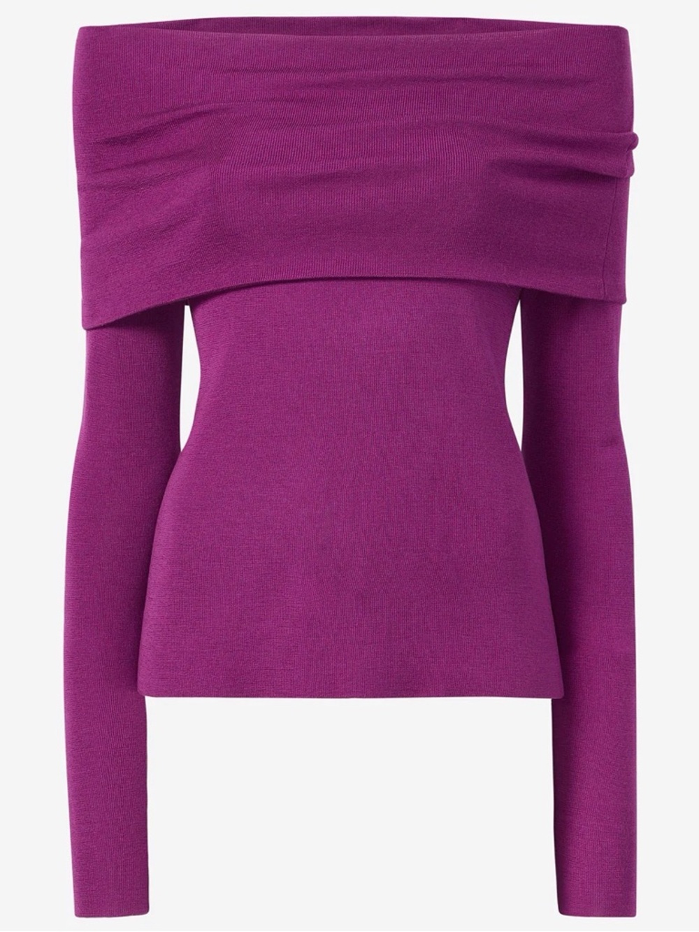 NWT MM Lafleur Small Dae Top Purple Jasper Off Shoulder 100% Silk Jersey Evening - Picture 2 of 12
